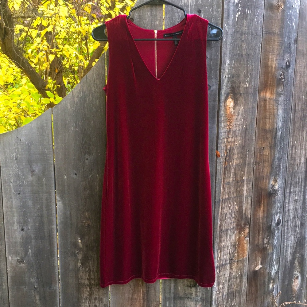 Red velvet dress